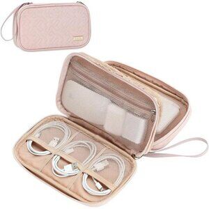 Large Travel Electronics Organizer Case Double Layer Cord Cable Storage Bag